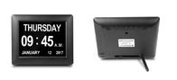 अतिरिक्त बड़े बिगड़ा दृष्टि डिजिटल दिन घड़ी 8 इंच एलसीडी स्क्रीन ABS प्लास्टिक सामग्री