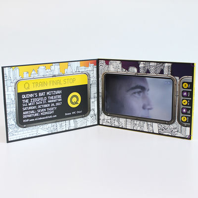 VIF Free Sample TFT Video Booklet for Invitation CMYK pritned brochure  lcd video greeting card for opening veremonies