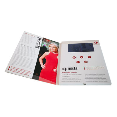 Video In Folder Business Invitation Cards A5 A4 Dimension Electric Video Book For Media Promotion